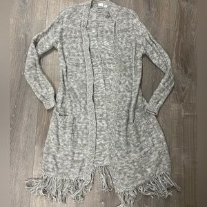 Gap fringe cardigan